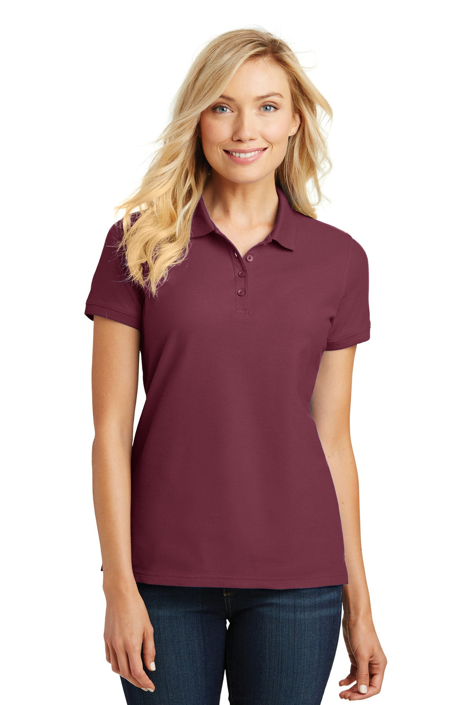 Port Authority ®  Women's Core Classic Pique Polo. L100 - Burgundy - Port Authority L100