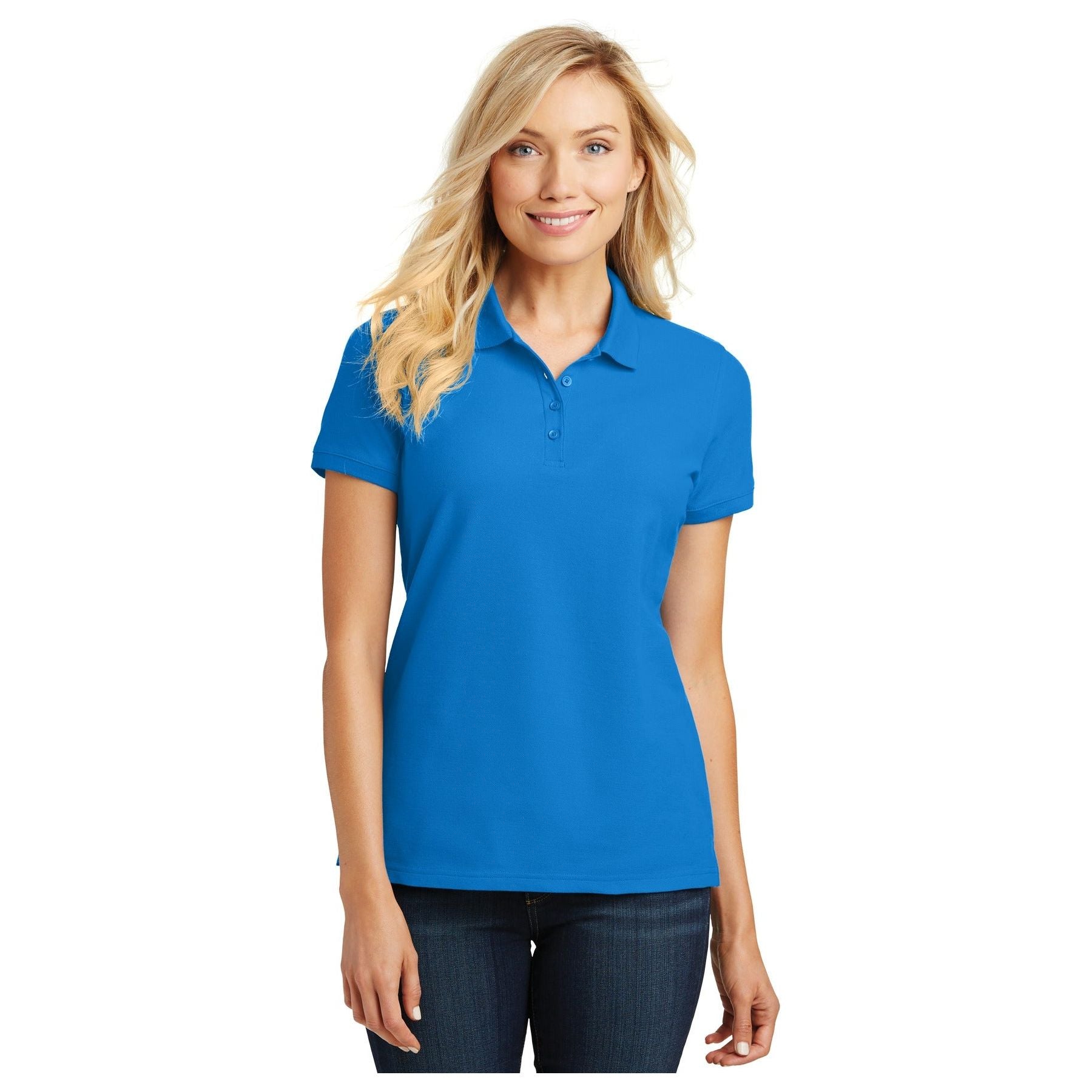 Port Authority ® Women's Core Classic Pique Polo. L100 - Bright Kelly Green - Port Authority L100 Polos/Knits Port Authority