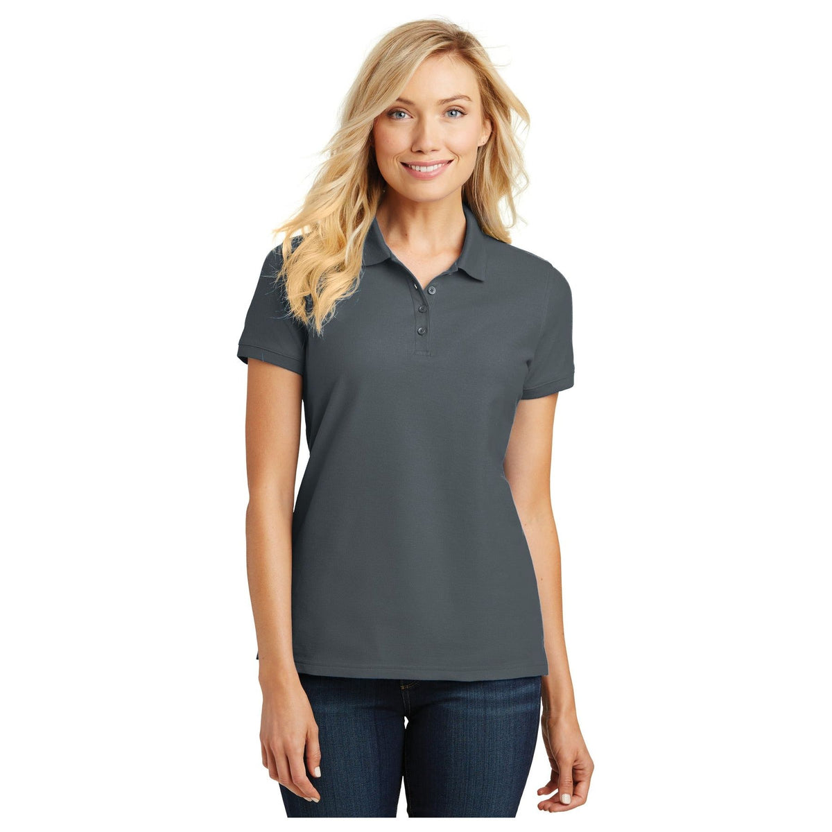 Port Authority ® Women's Core Classic Pique Polo. L100 - Bright Kelly Green - Port Authority L100 Polos/Knits Port Authority