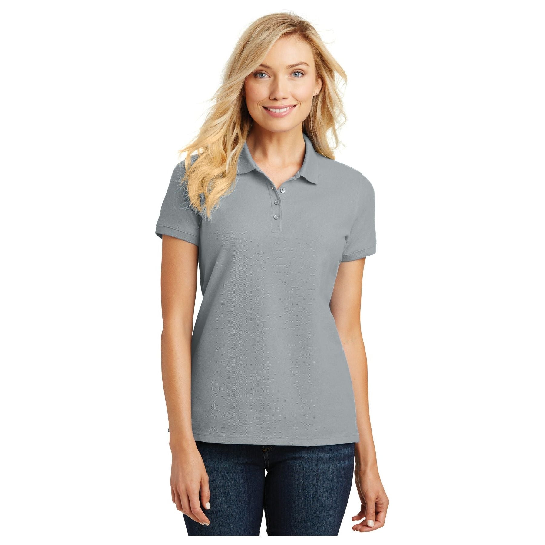 Port Authority ® Women's Core Classic Pique Polo. L100 - Bright Kelly Green - Port Authority L100 Polos/Knits Port Authority