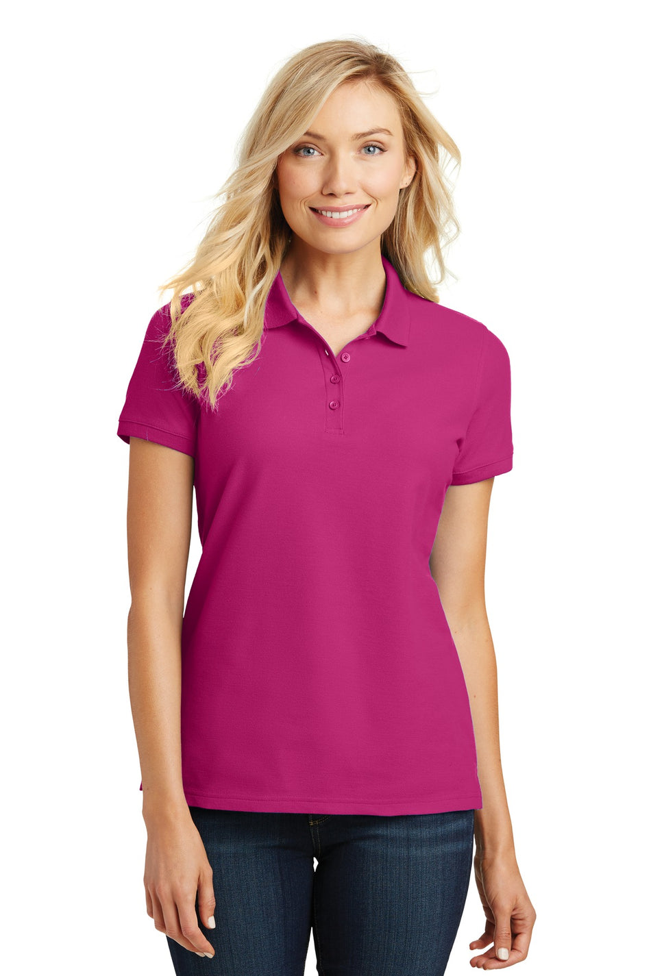 Port Authority ®  Women's Core Classic Pique Polo. L100 - Pink Azalea - Port Authority L100