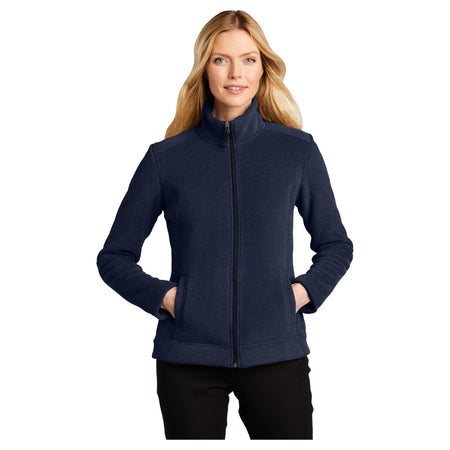 Port Authority ® Women's Ultra Warm Brushed Fleece Jacket. L211 - Port Authority L211 Sweatshirts/Fleece Port Authority Insignia Blue/ River Blue Navy XS