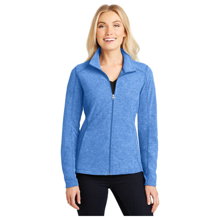 Port Authority ® Women's Heather Microfleece Full-Zip Jacket. L235 - Port Authority L235 Outerwear Port Authority Light Royal Heather XS