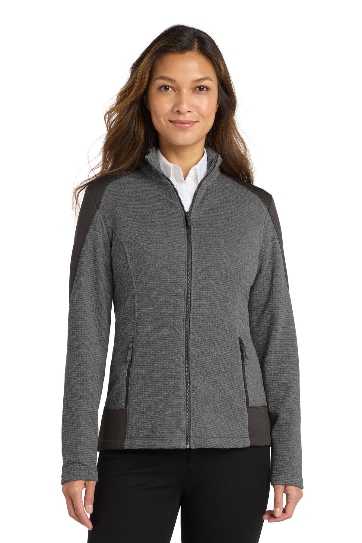 Port Authority  ®  Women's Grid Fleece Jacket. L239 - Port Authority L239