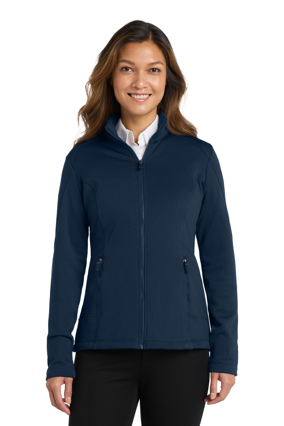 Port Authority  ®  Women's Grid Fleece Jacket. L239 - Port Authority L239