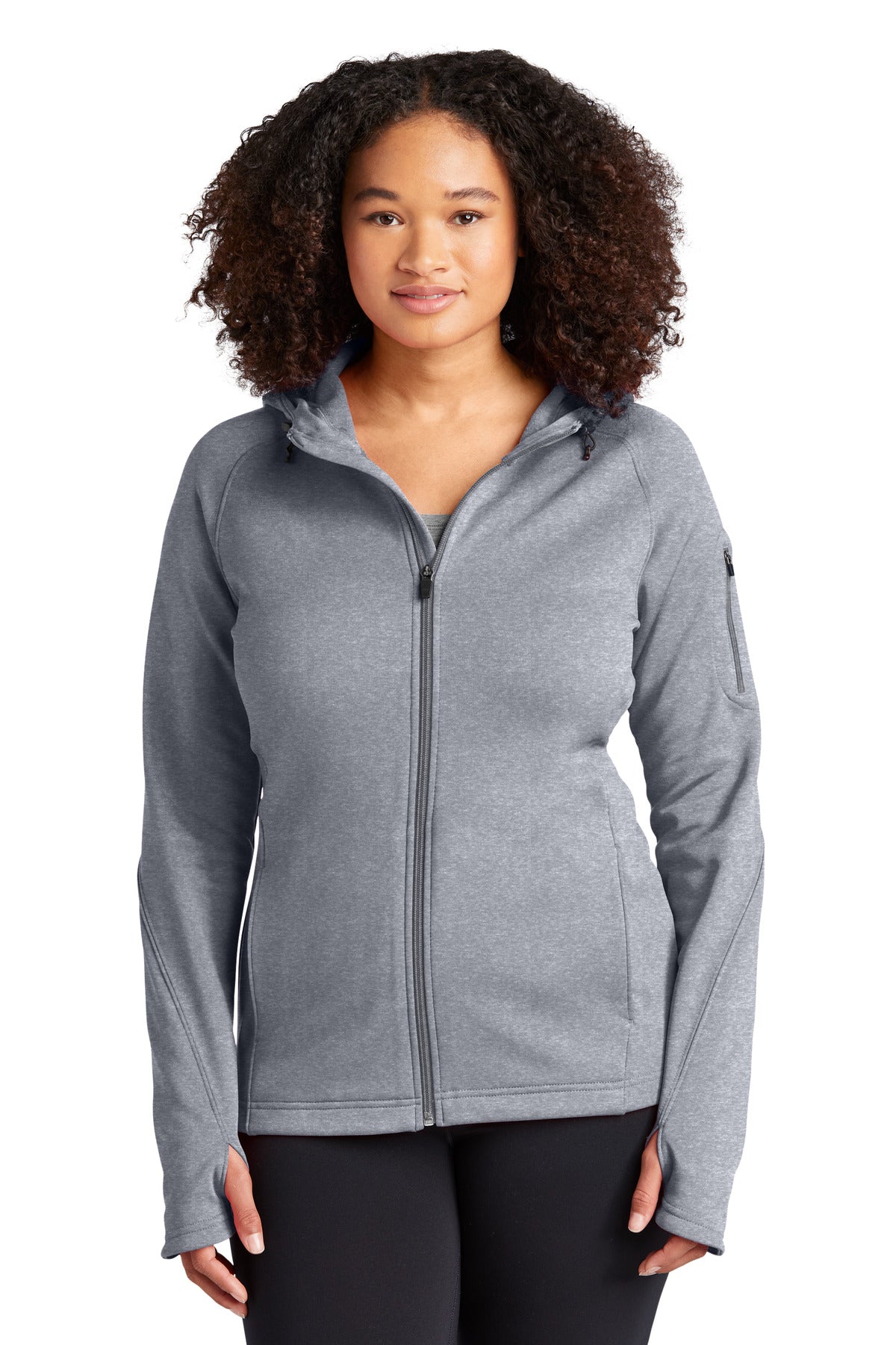 Sport-Tek ® Women's Tech Fleece Full-Zip Hooded Jacket. L248 - Sport-Tek L248 Activewear Sport-Tek Grey Heather XS