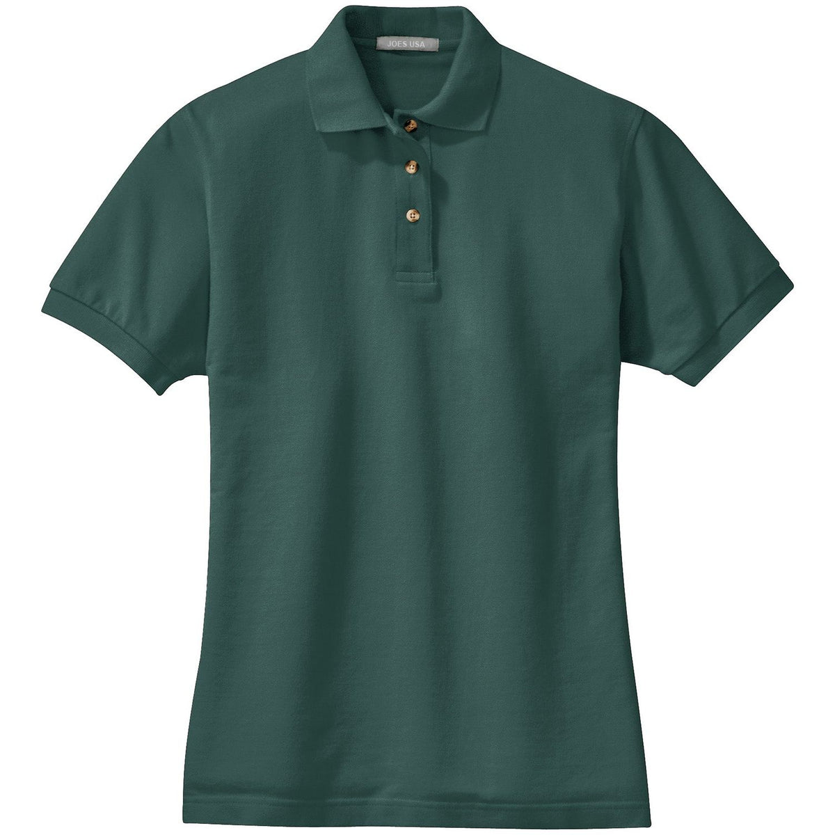 Ladies Pique Knit Polo Joe's USA Dark Green X-Small