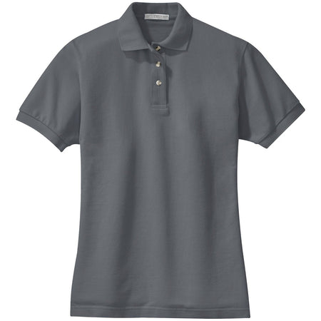 Ladies Pique Knit Polo Joe's USA Steel Grey X-Small