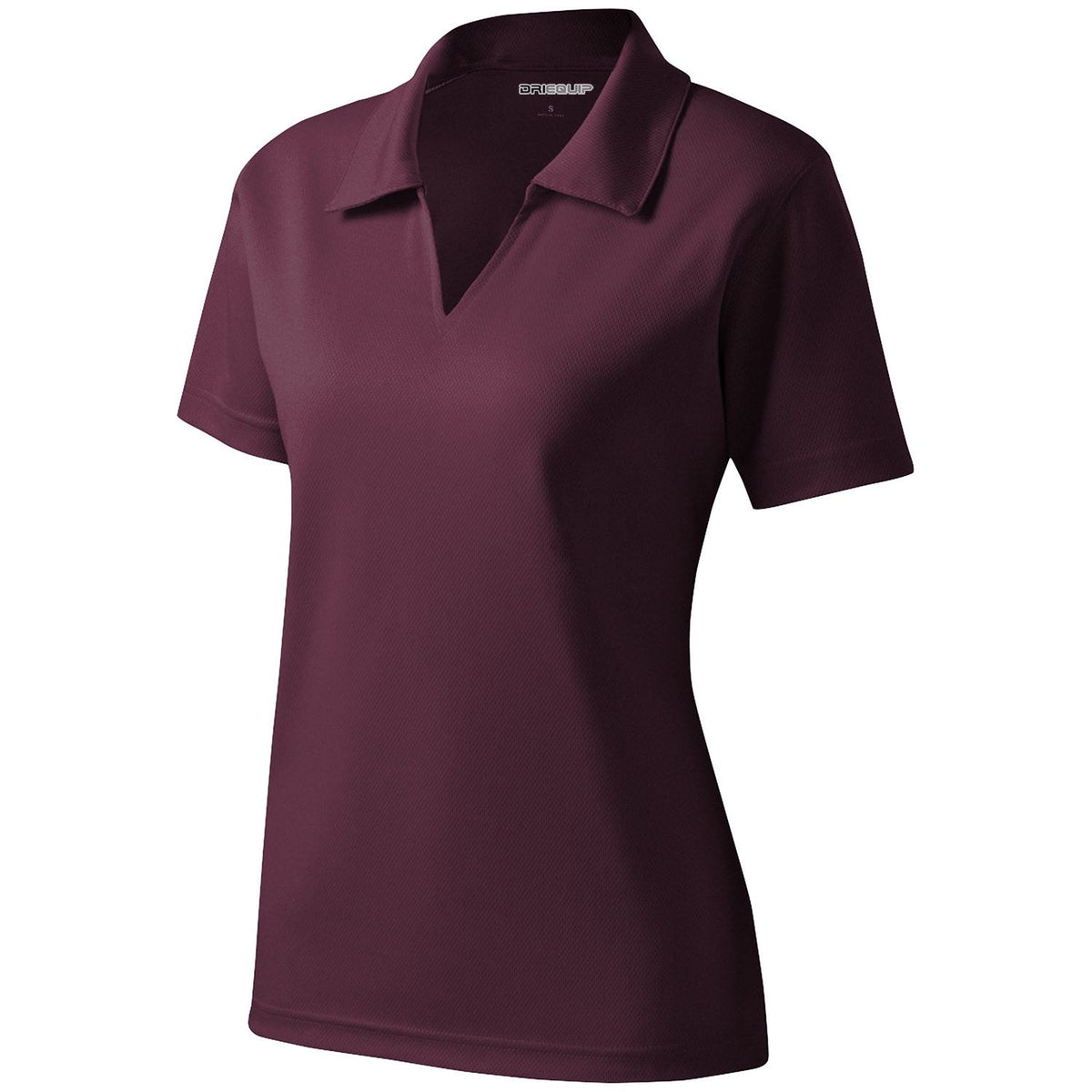 Ladies Dri-Mesh V-Neck Polo Polos/Knits DRI-EQUIP Maroon X-Small