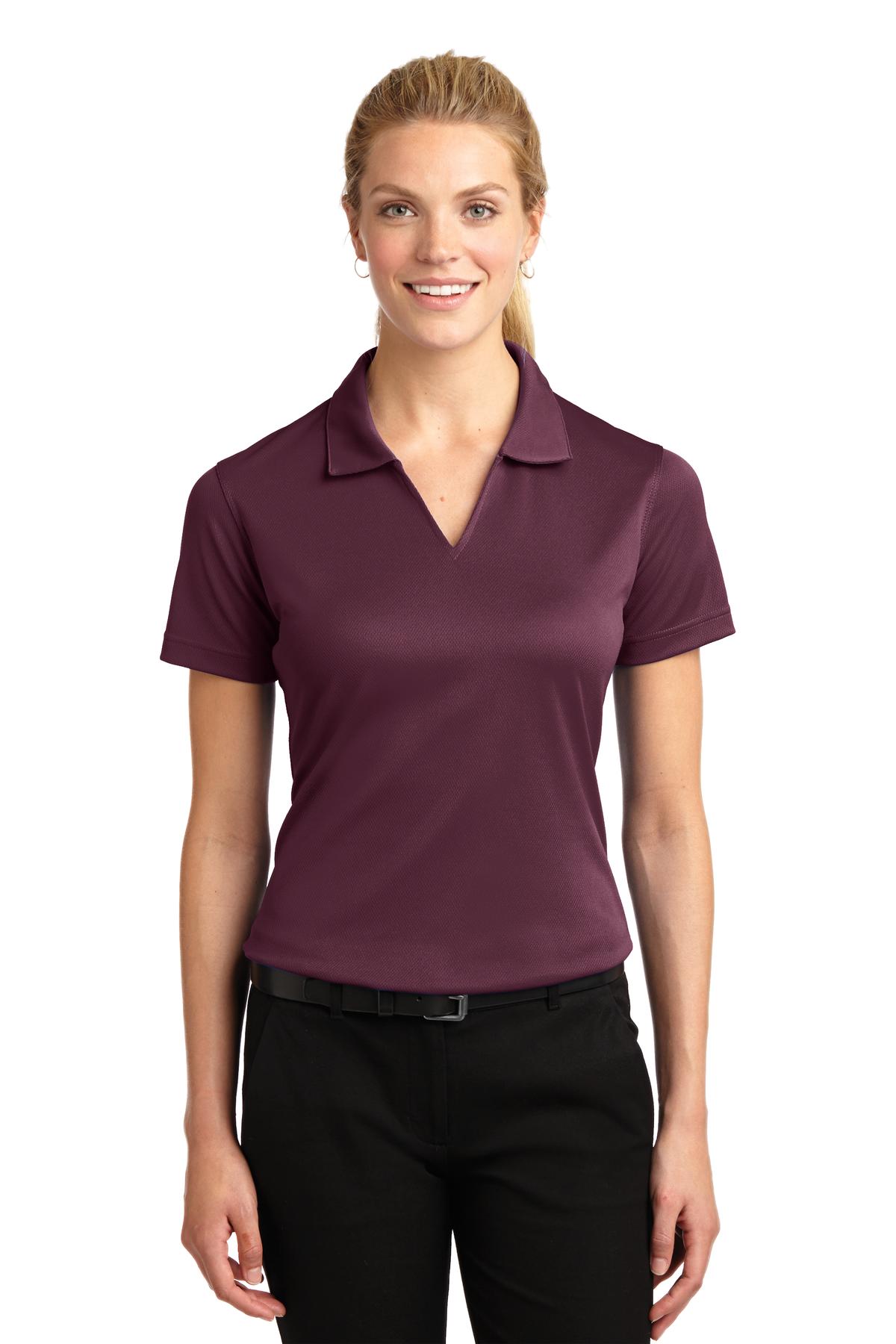 Sport-Tek ® Women's Dri-Mesh ® V-Neck Polo. L469 - Sport-Tek L469 Polos/Knits Sport-Tek Maroon XS