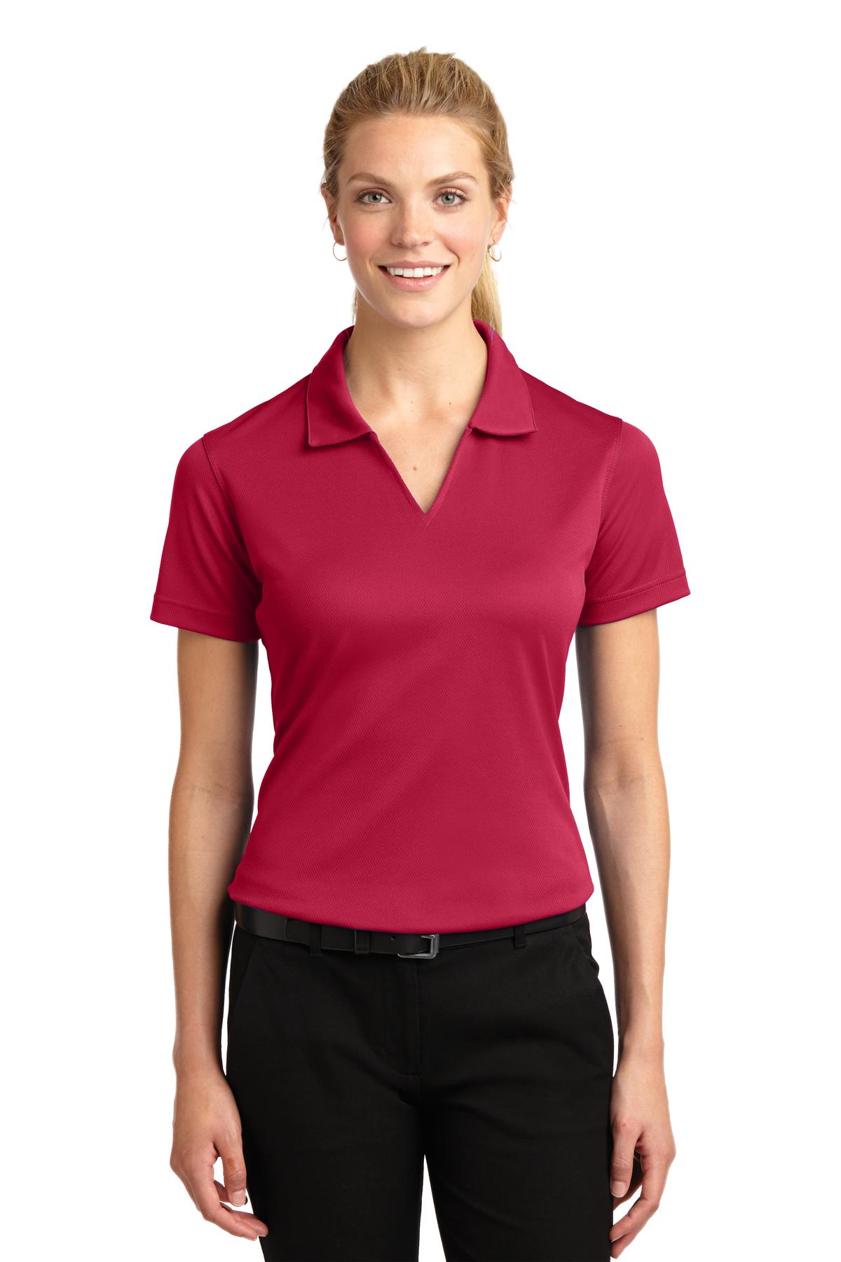 Sport-Tek ® Women's Dri-Mesh ® V-Neck Polo. L469 - Sport-Tek L469 Polos/Knits Sport-Tek Red XS