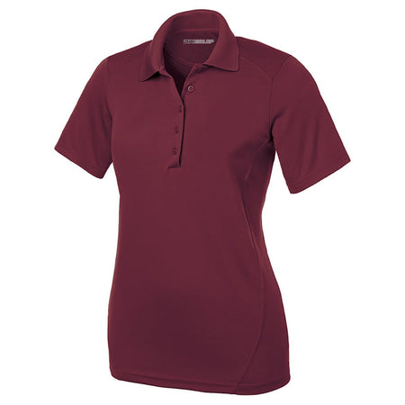 Ladies Dry Zone Raglan Accent Polo Women's DRI-EQUIP X-Small Maroon