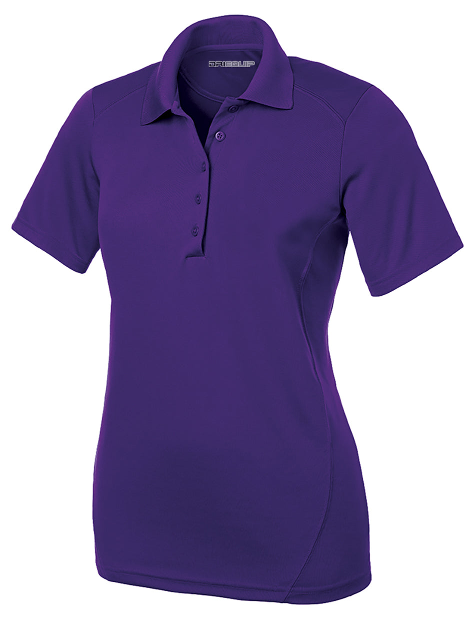 DRIEQUIP Ladies Dry Zone Raglan Accent Polo Women's DRI-EQUIP X-Small Purple