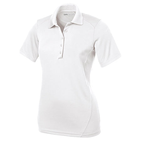 Ladies Dry Zone Raglan Accent Polo Women's DRI-EQUIP X-Small White