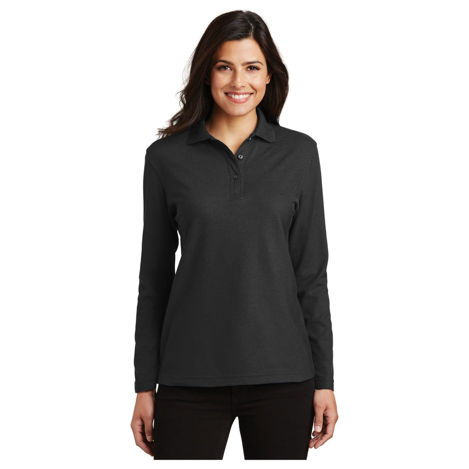 Port Authority ®  Women's Silk Touch™ Long Sleeve Polo.  L500LS - Port Authority L500LS