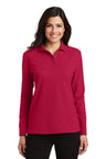 Port Authority L500LS Women's Silk Touch Long Sleeve Polo Wholesale Blank