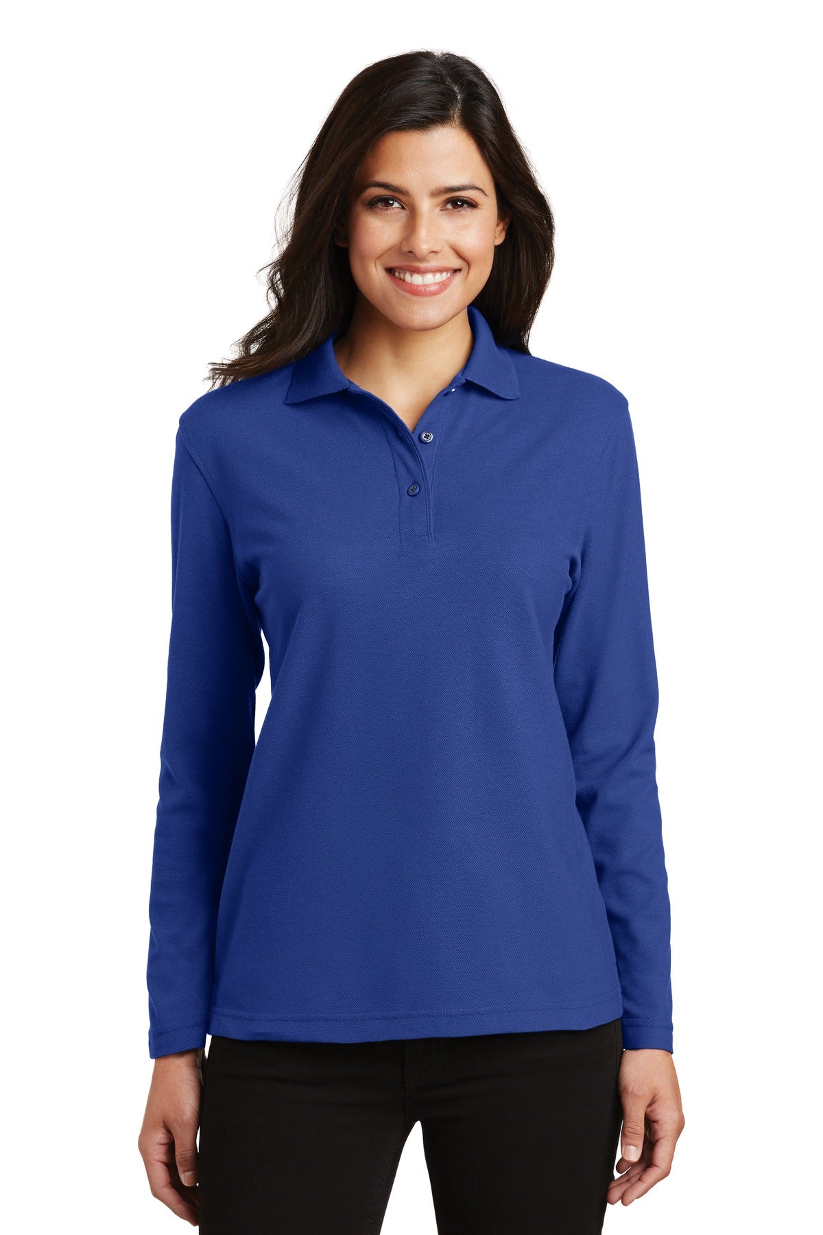 Port Authority ®  Women's Silk Touch™ Long Sleeve Polo.  L500LS - Port Authority L500LS