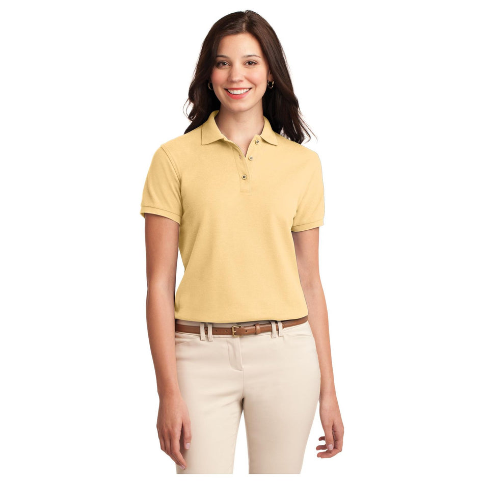 Port Authority ® Women's Silk Touch™ Polo. L500 - Banana - Port Authority L500 Polos/Knits Port Authority Banana XS