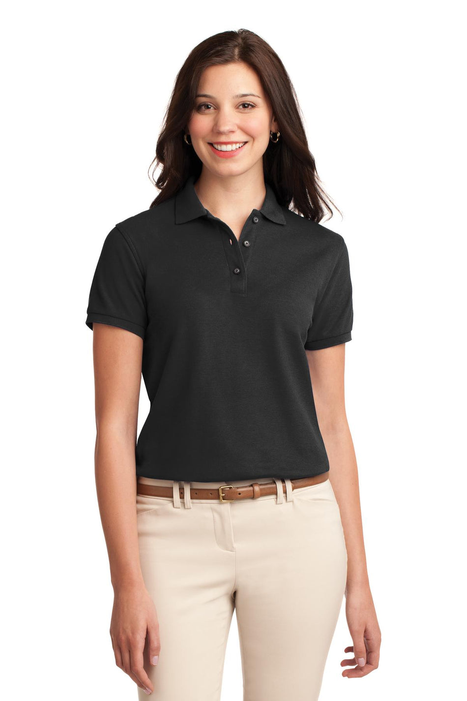 Port Authority ®  Women's Silk Touch™ Polo.  L500 - Black - Port Authority L500