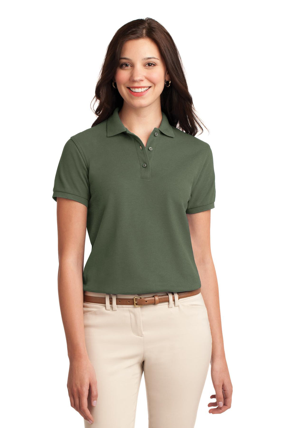 Port Authority ®  Women's Silk Touch™ Polo.  L500 - Clover Green - Port Authority L500