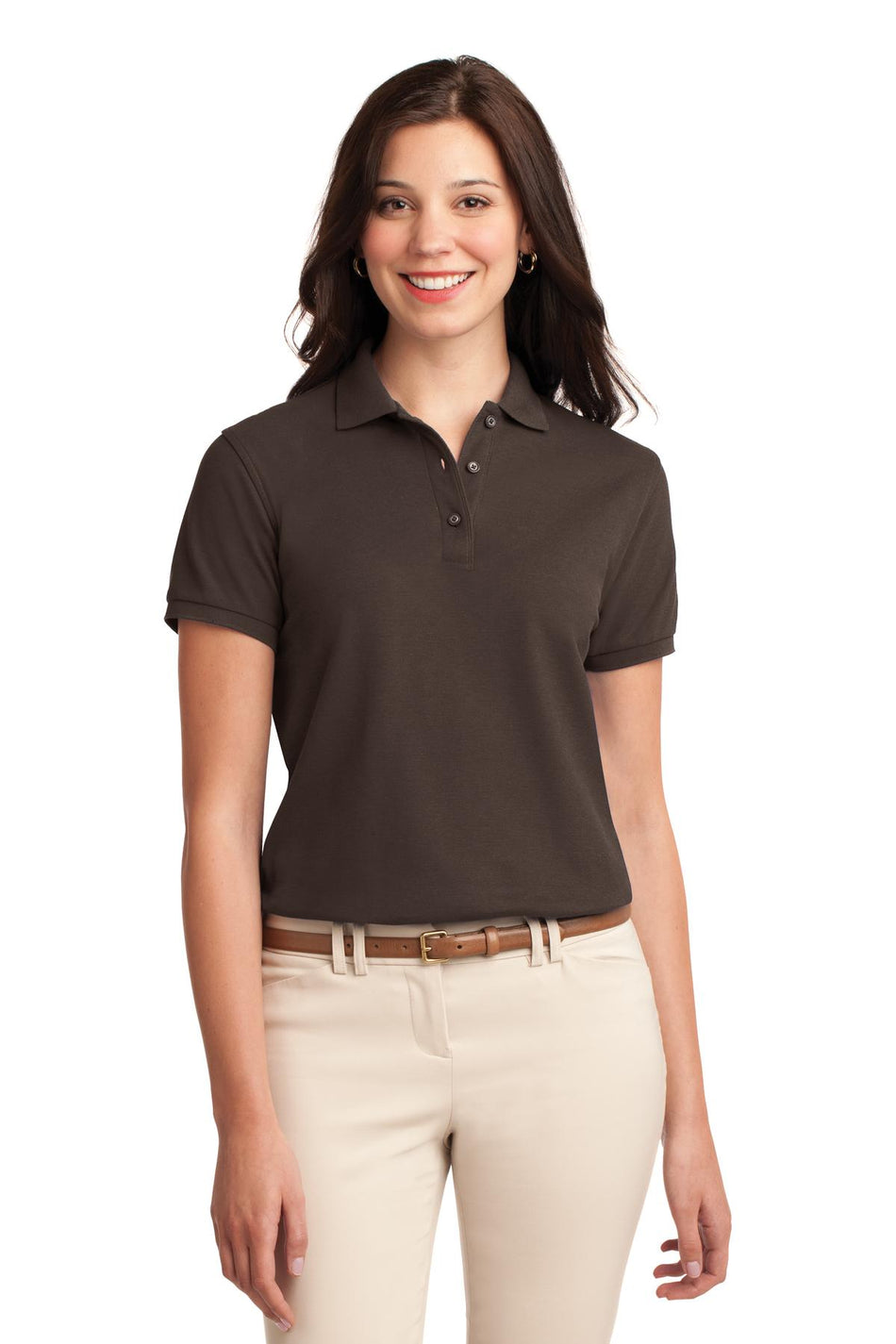 Port Authority ®  Women's Silk Touch™ Polo.  L500 - Coffee Bean - Port Authority L500