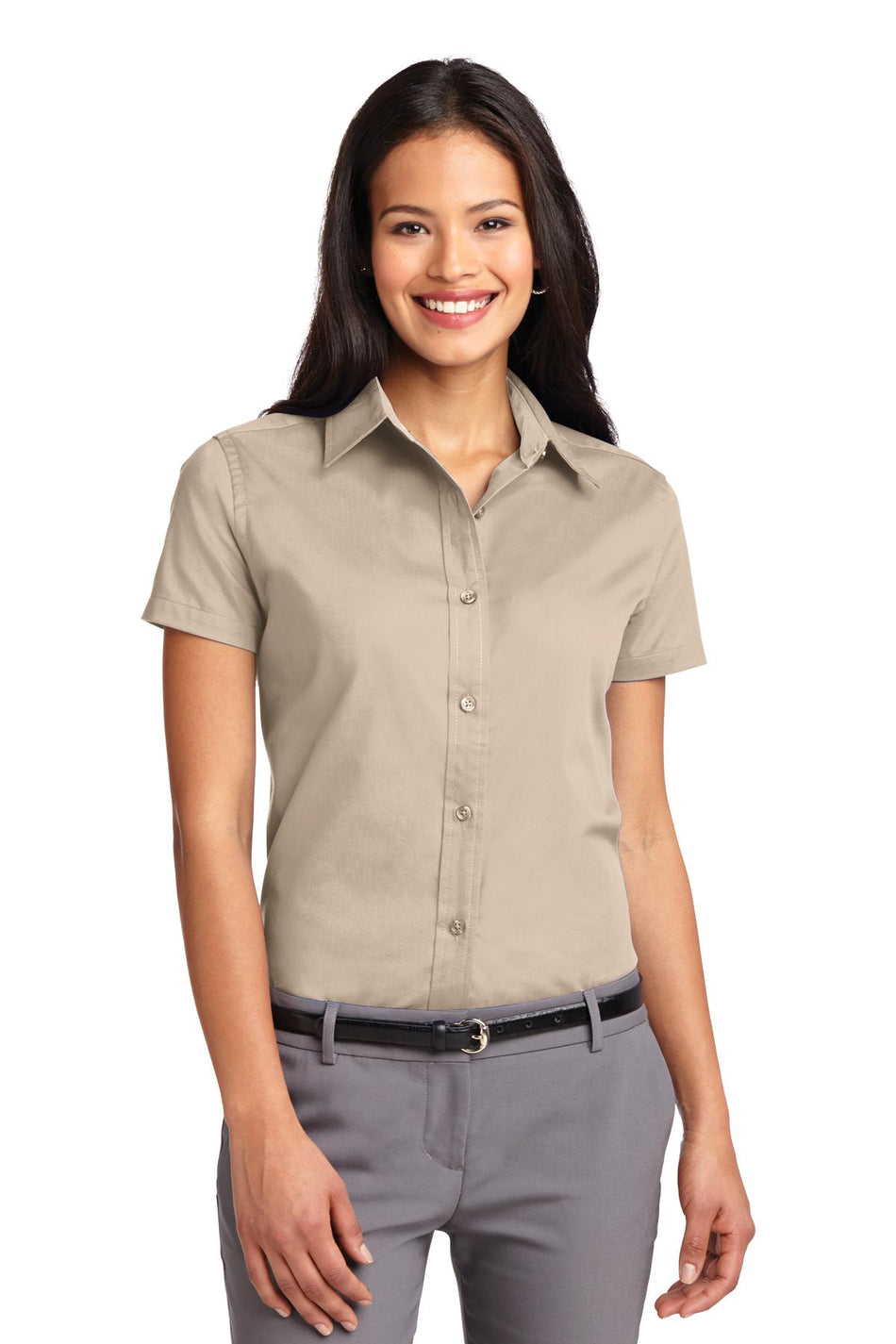 Port Authority ®  Women's Short Sleeve Easy Care  Shirt.  L508 - Stone - Port Authority L508