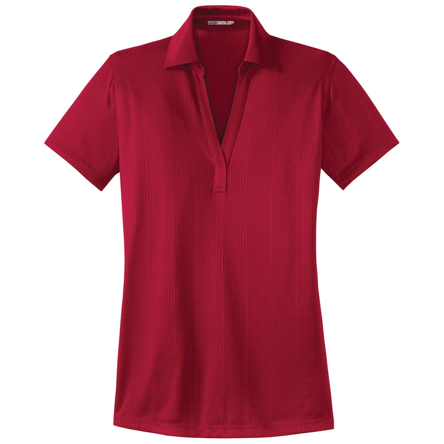 Ladies Performance Fine Jacquard Polo Polos/Knits Joe's USA X-Small Rich Red