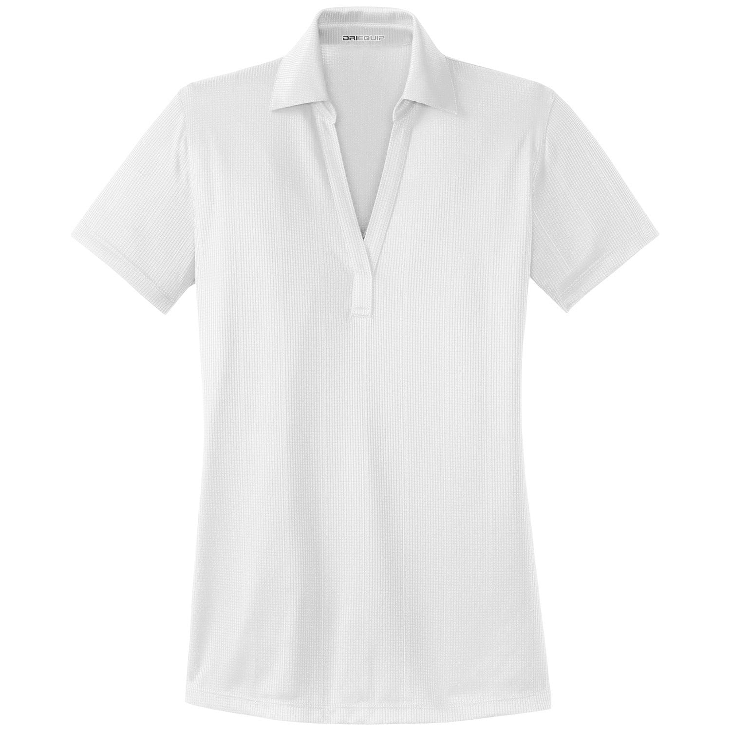 Ladies Performance Fine Jacquard Polo Polos/Knits Joe's USA X-Small White