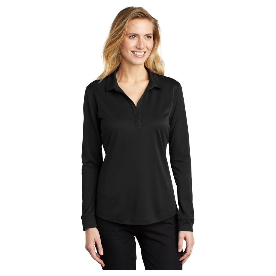 Port Authority  ®  Women's Silk Touch  ™   Performance Long Sleeve Polo. L540LS - Port Authority L540LS