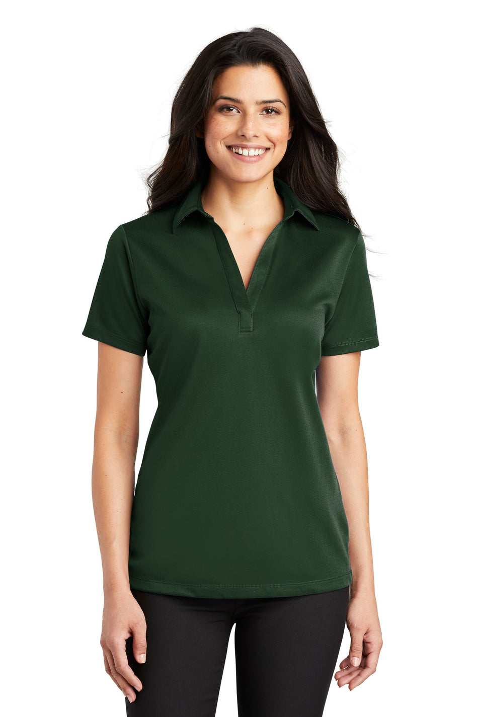 Port Authority ®  Women's Silk Touch™ Performance Polo. L540 - Dark Green - Port Authority L540