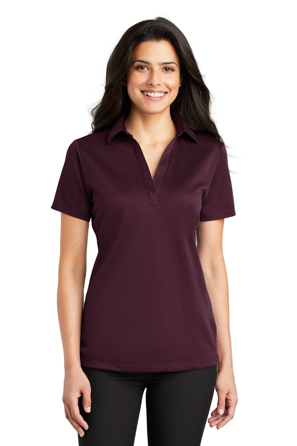 Port Authority ®  Women's Silk Touch™ Performance Polo. L540 - Maroon - Port Authority L540