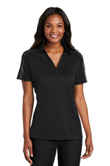 Port Authority L547 Women's Silk Touch Performance Colorblock Stripe Polo | Wholesale Blank