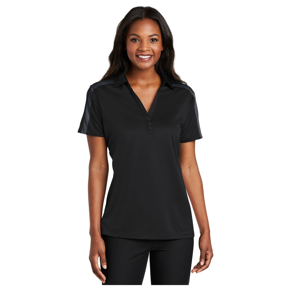 Port Authority ®  Women's Silk Touch™ Performance Colorblock Stripe Polo. L547 - Port Authority L547