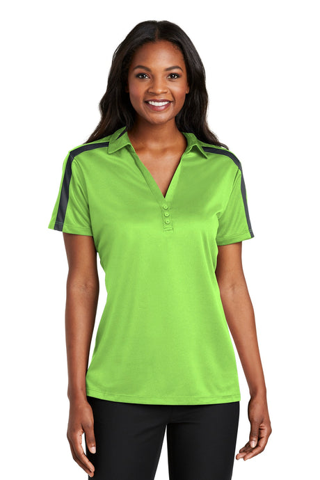 Port Authority L547 Women's Silk Touch Performance Colorblock Stripe Polo Wholesale Blank