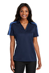 Port Authority L547 Women's Silk Touch Performance Colorblock Stripe Polo | Wholesale Blank
