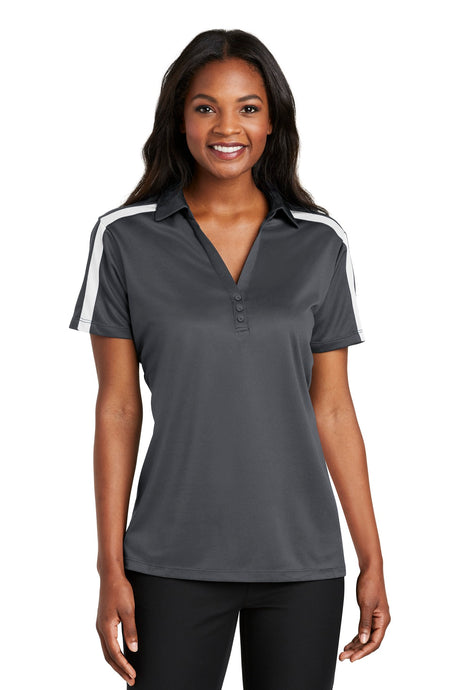 Port Authority L547 Women's Silk Touch Performance Colorblock Stripe Polo Wholesale Blank