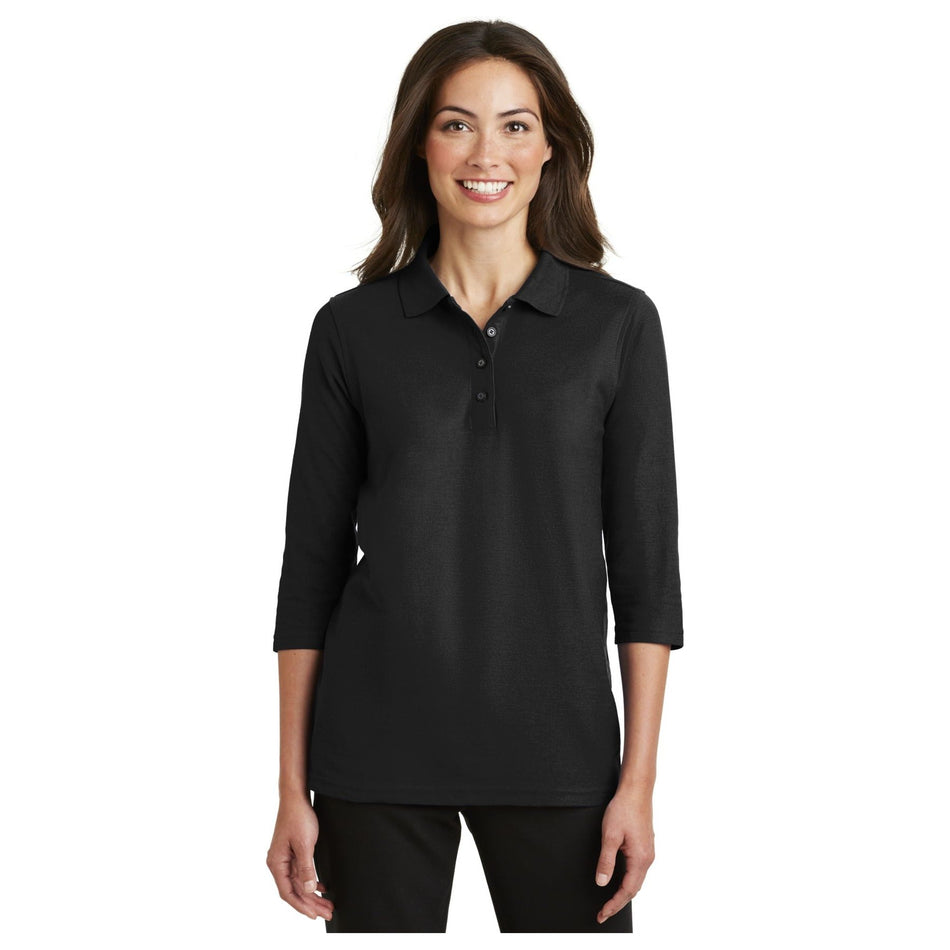 Port Authority ®  Women's Silk Touch™ 3/4-Sleeve Polo. L562 - Port Authority L562