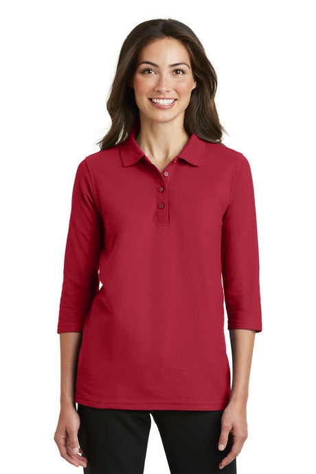 Port Authority ®  Women's Silk Touch™ 3/4-Sleeve Polo. L562 - Port Authority L562
