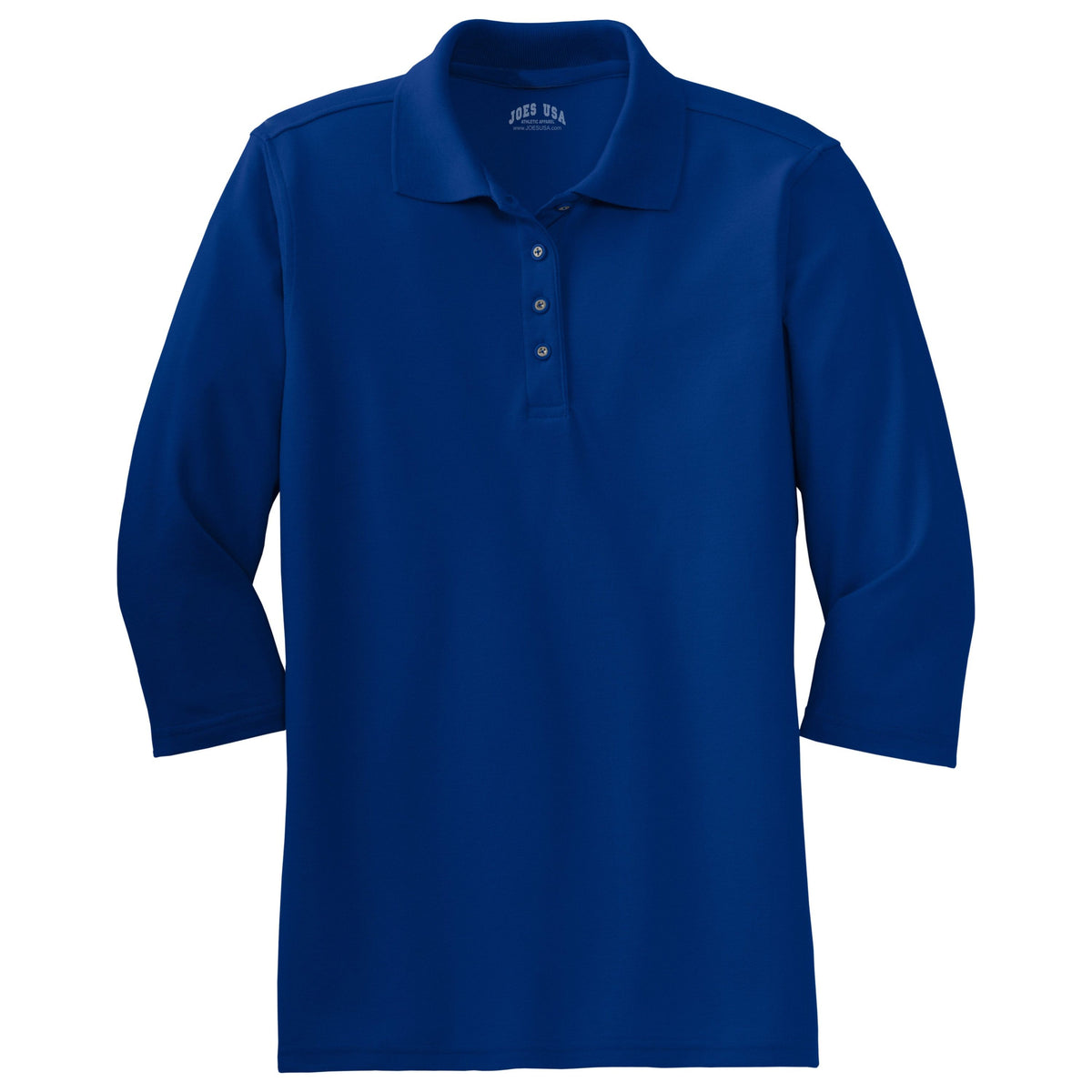 Ladies Silk Touch™ 3/4-Sleeve Polo Polos/Knits Joe's USA Royal X-Small