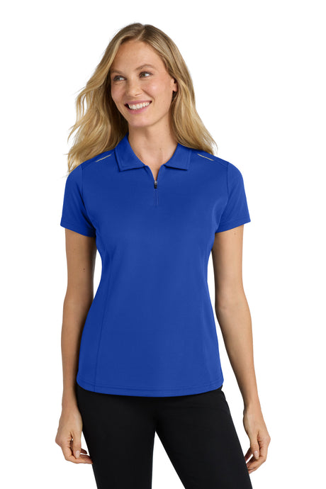 Port Authority ®  Women's Pinpoint Mesh Zip Polo. L580 - Port Authority L580
