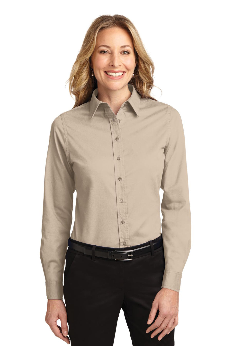 Port Authority ®  Women's Long Sleeve Easy Care Shirt.  L608 - Stone - Port Authority L608