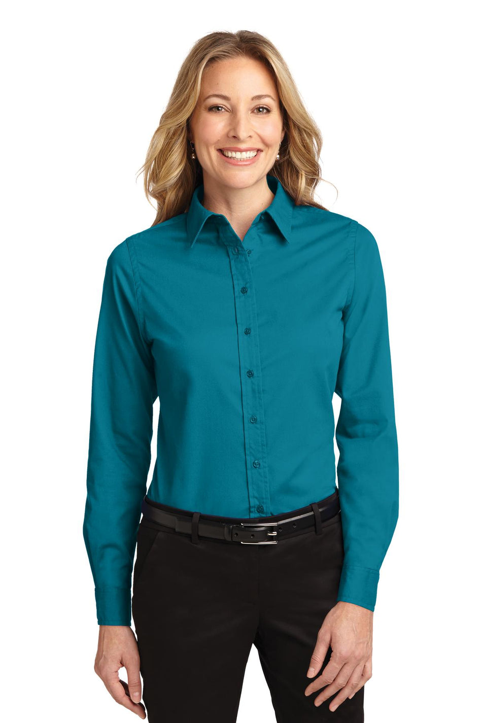 Port Authority ®  Women's Long Sleeve Easy Care Shirt.  L608 - Teal Green - Port Authority L608