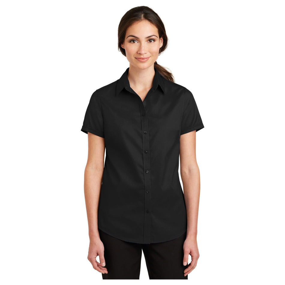 Port Authority ®  Women's Short Sleeve SuperPro ™  Twill Shirt. L664 - Port Authority L664