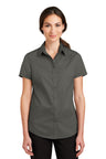 Port Authority ®  Women's Short Sleeve SuperPro ™  Twill Shirt. L664 - Port Authority L664