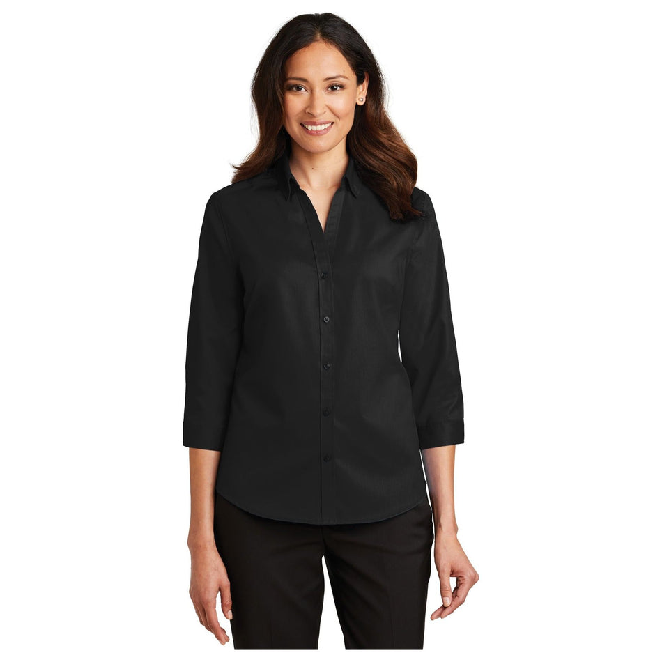 Port Authority ®  Women's 3/4-Sleeve SuperPro ™  Twill Shirt. L665 - Port Authority L665