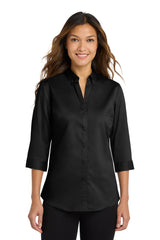 Port Authority L665 Women's 3/4-Sleeve SuperPro Twill Shirt