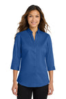 Port Authority ®  Women's 3/4-Sleeve SuperPro ™  Twill Shirt. L665 - Port Authority L665