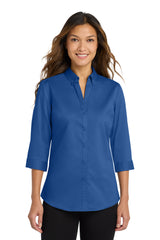 Port Authority ®  Women's 3/4-Sleeve SuperPro ™  Twill Shirt. L665 - Port Authority L665
