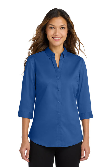 Port Authority L665 Women's 3/4-Sleeve SuperPro Twill Shirt