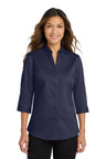 Port Authority ®  Women's 3/4-Sleeve SuperPro ™  Twill Shirt. L665 - Port Authority L665